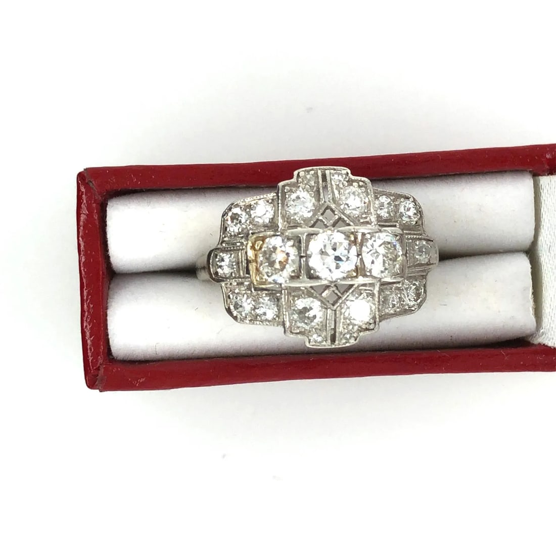 art deco platinum and dimond ring (1 of 3)