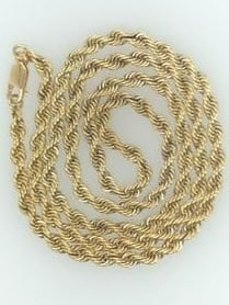 18k yellow gold Rope chain necklace