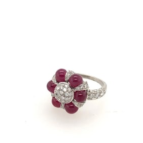 Platinum, Diamond and Ruby Ring