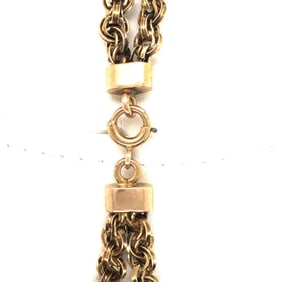 Victorian 14K Yellow gold 2 row Bracelet.