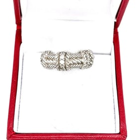 Judith Ripka 925 Silver & CZ Ring