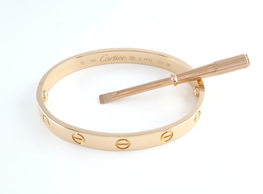 Cartier LOVE Bracelet – 18K Rose Gold, Size 16