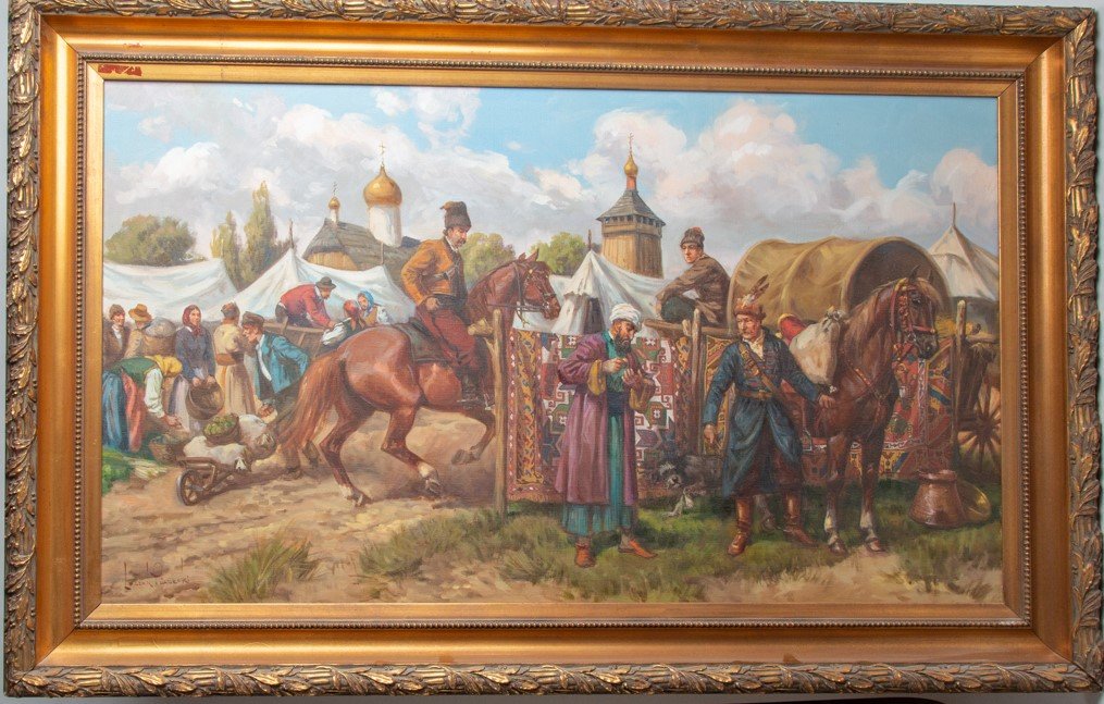 Leszek Piasecki, Orientalist Painting 26.5"h x 46"w (1 of 6)
