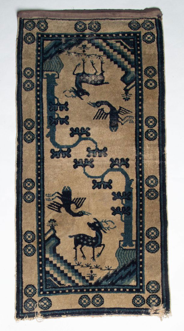 19th Century Antique Tibetan Rug  2 x 4'2 (1 of 9)