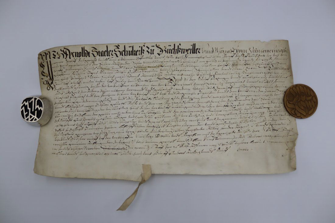 1800s German Land Deed Document (1 of 9)