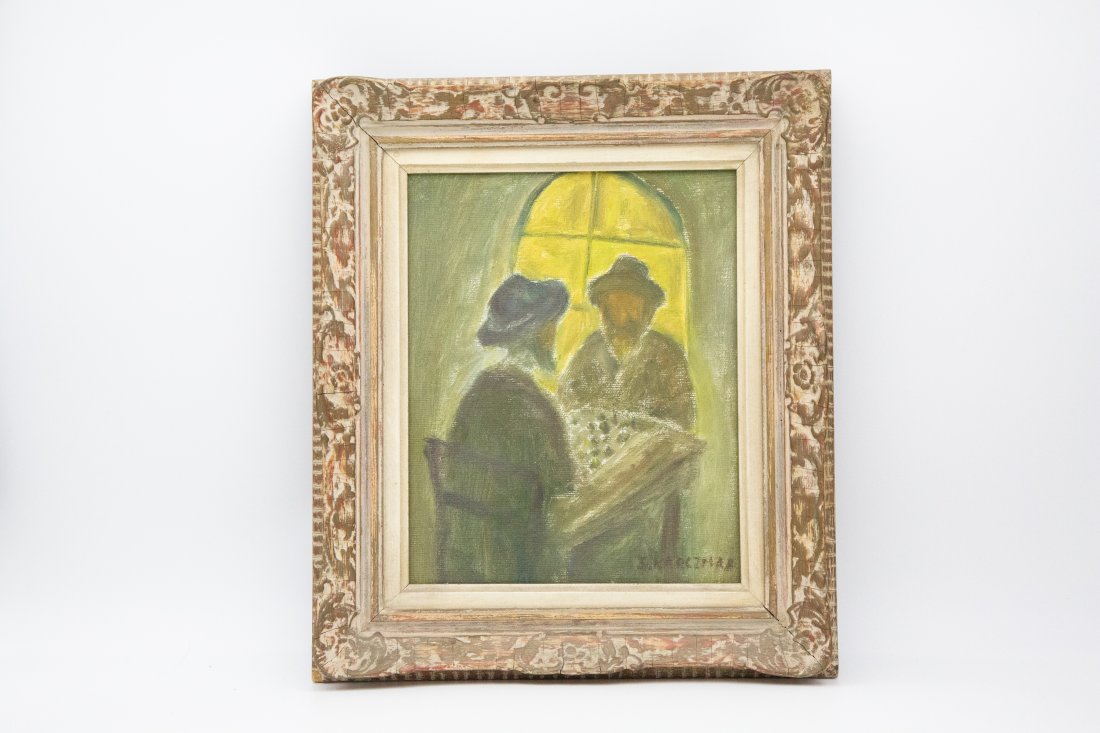'Rabbi Playing Chess' by Simon Karczmar JUDAICA (1 of 3)