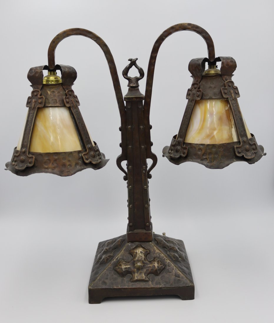 Arts & Craft Bronze Table Lamp (1 of 7)