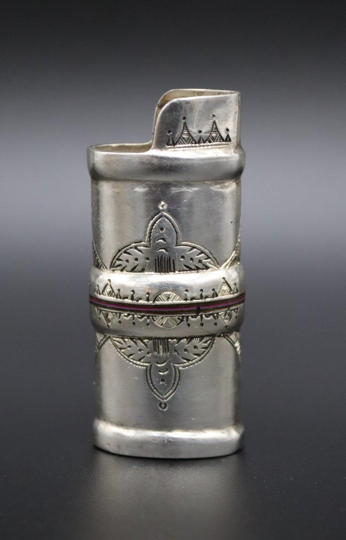 Art Deco Silver BIC Lighter Case (1 of 4)