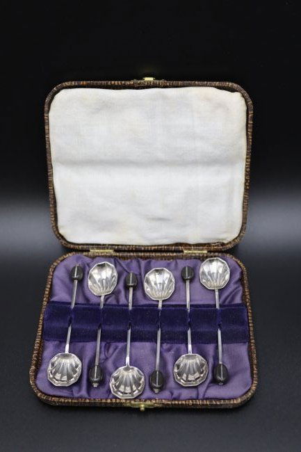 Silver Plated (Set of 6) Designer Coffee Spoons (1 of 3)