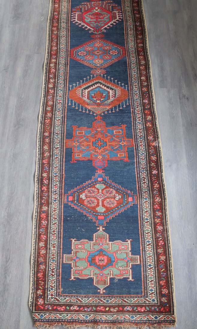 Antique Caucasian KARABAGH Runner 2'11 x 17'4 (1 of 9)