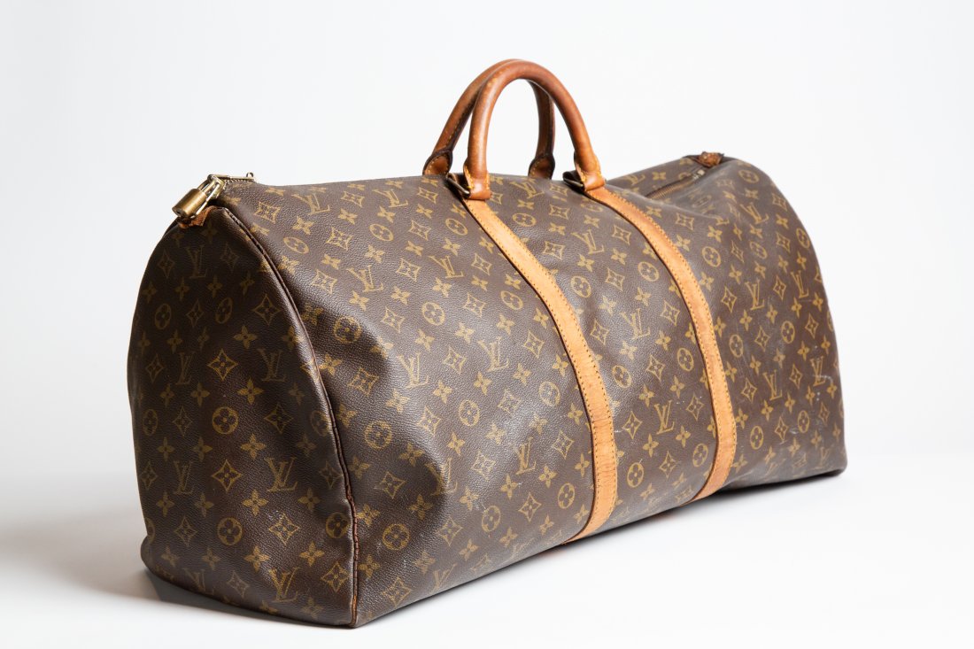 Vintage Louis Vuitton Leather Luggage Travel Hand Bag: Vintage Original Louis Vuitton Luggage Travelling Hand Bag. Made in France.