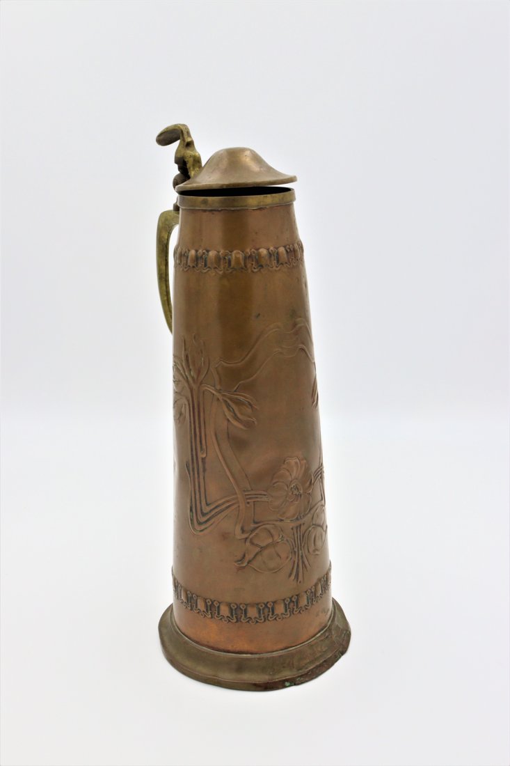 ART Nouveau Copper Beer Pitcher (1 of 8)