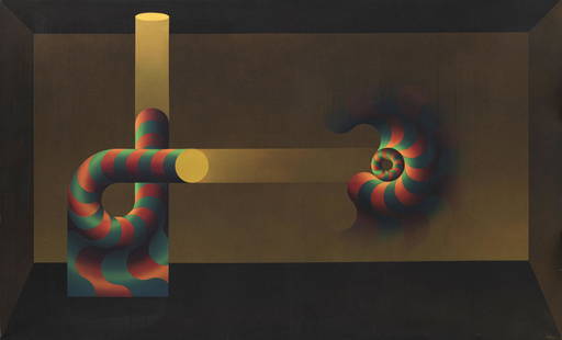 Julio Le Parc (1928), "Modulation 648", 1984, acrylique sur toile, sign&#233;e, dat&#233;e et: Julio Le Parc (1928), "Modulation 648", 1984, acrylique sur toile, sign&#233;e, dat&#233;e et titr&#233;e au verso, 150x250 cm