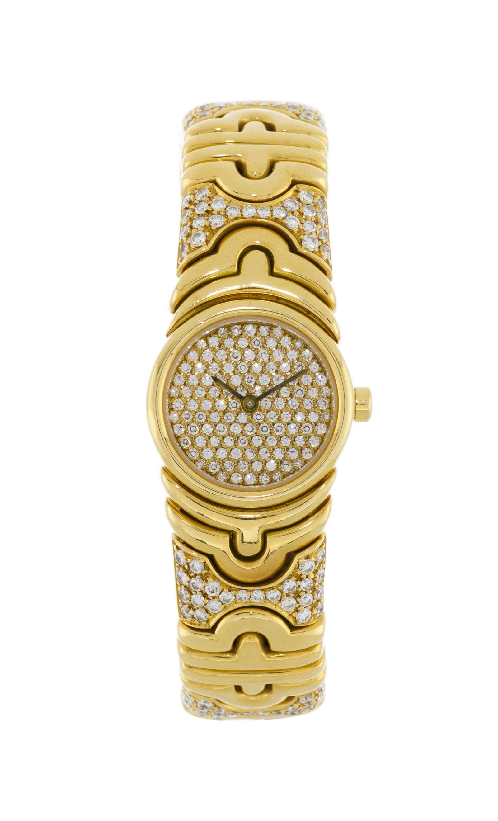 Bulgari, Parentesi, réf. BJ 01, montre-bracelet en or 750 avec cadran et bracelet sertis de (1 of 4)