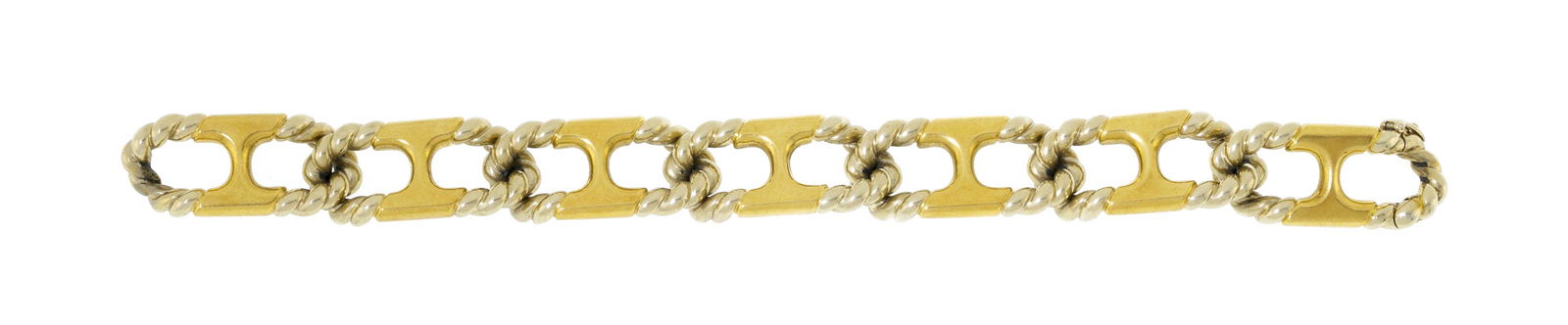 Van Cleef & Arpels, bracelet 2 tons d'or 750 à maillons corde, signé, numé (1 of 5)