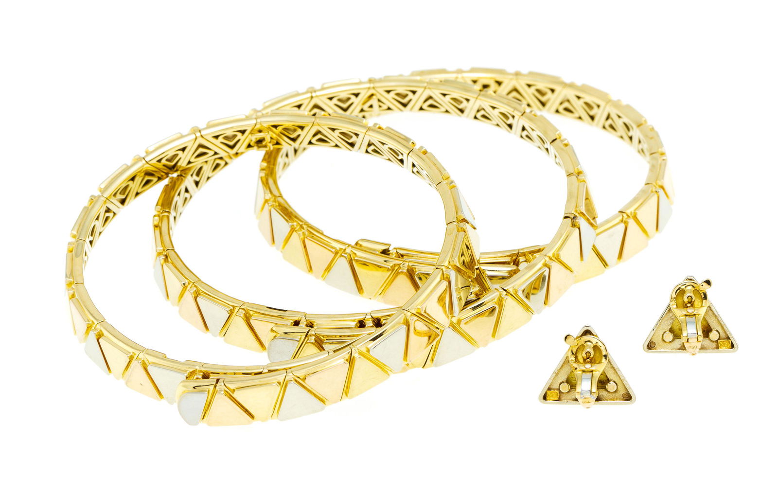 Marina B, Triangolini, ensemble comprenant 3 colliers tour de cou flexibles et une paire de clips (1 of 2)