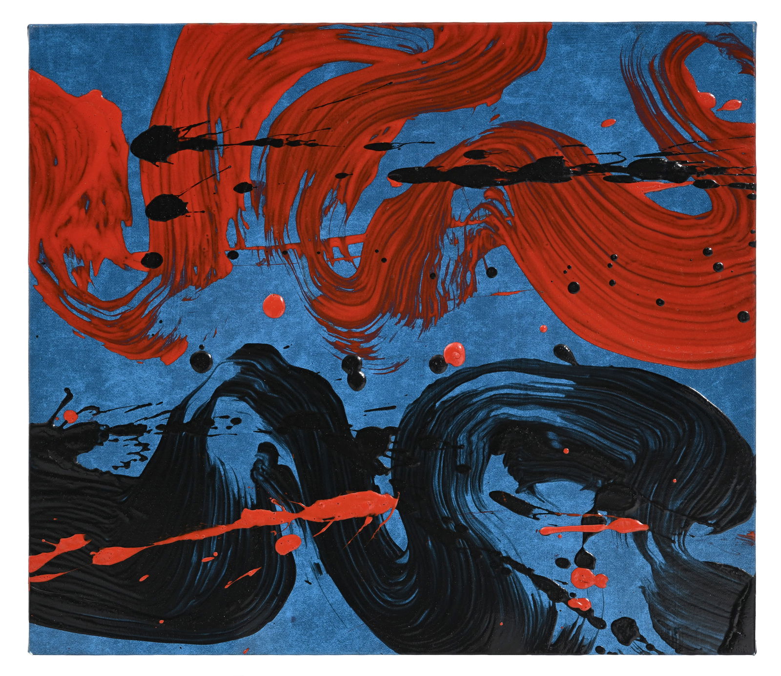 Verdier (1962), Color flows 2 , 2012, technique mixte sur toile marouflée sur panneau, signée,: Fabienne Verdier (1962), Color flows 2 , 2012, technique mixte sur toile marouflée sur panneau, signée, datée et titrée au verso, 40x46 cm Provenance: Art Plural Gallery, Singapore