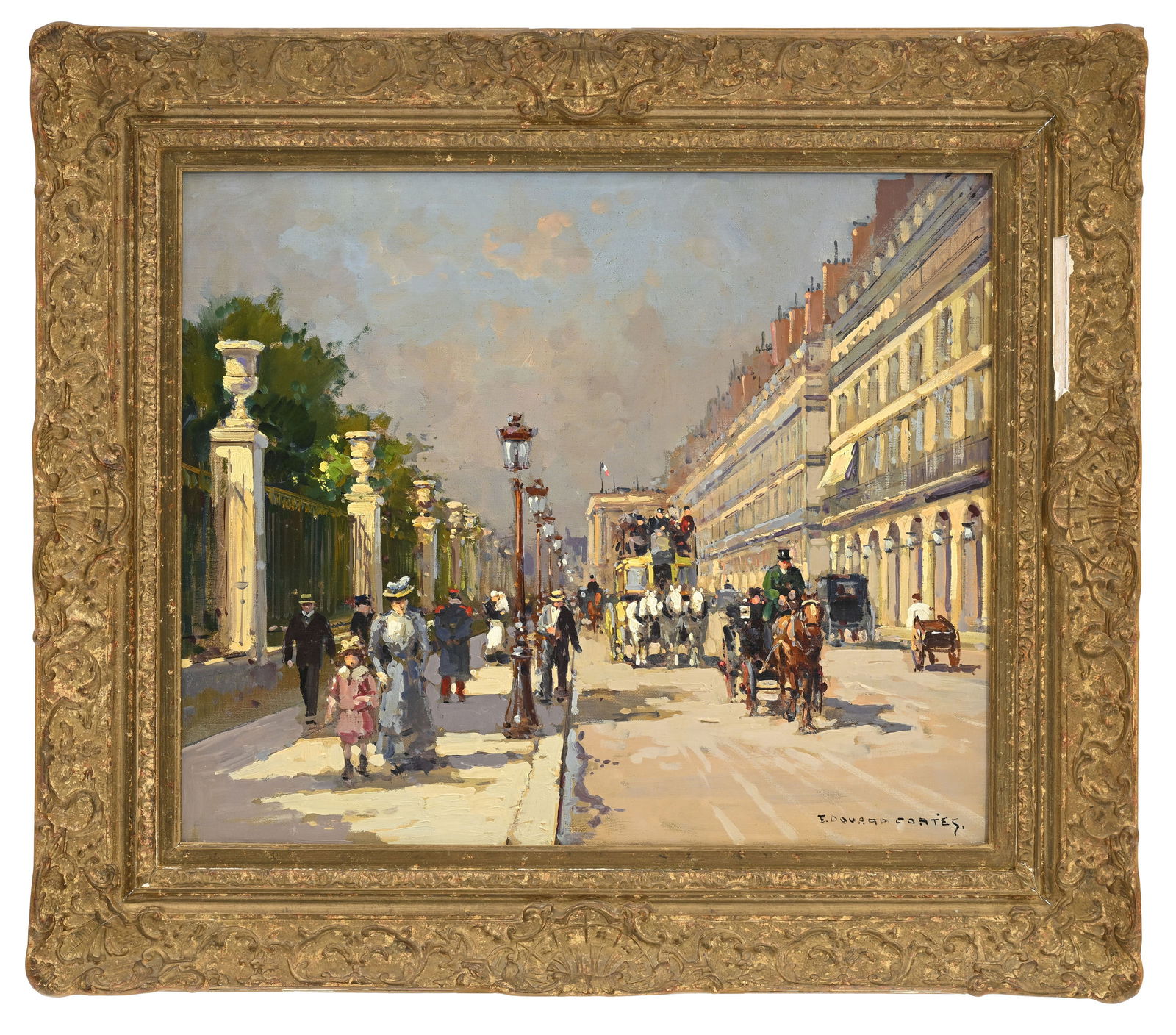 Édouard Cortès (1882-1969), Rue de Rivoli, huile sur toile, signée, 45x55 cm: Édouard Cortès (1882-1969), Rue de Rivoli, huile sur toile, signée, 45x55 cm L’expertise devra être effectuée dans les 60 jours et les frais sont à la charge de l’acheteur