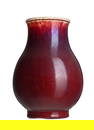 Vase en c&#233;ramique &#224; gla&#231;ure flamb&#233;e, Chine, XIX-XXe s., h. env. 30 cm  
  
Prove