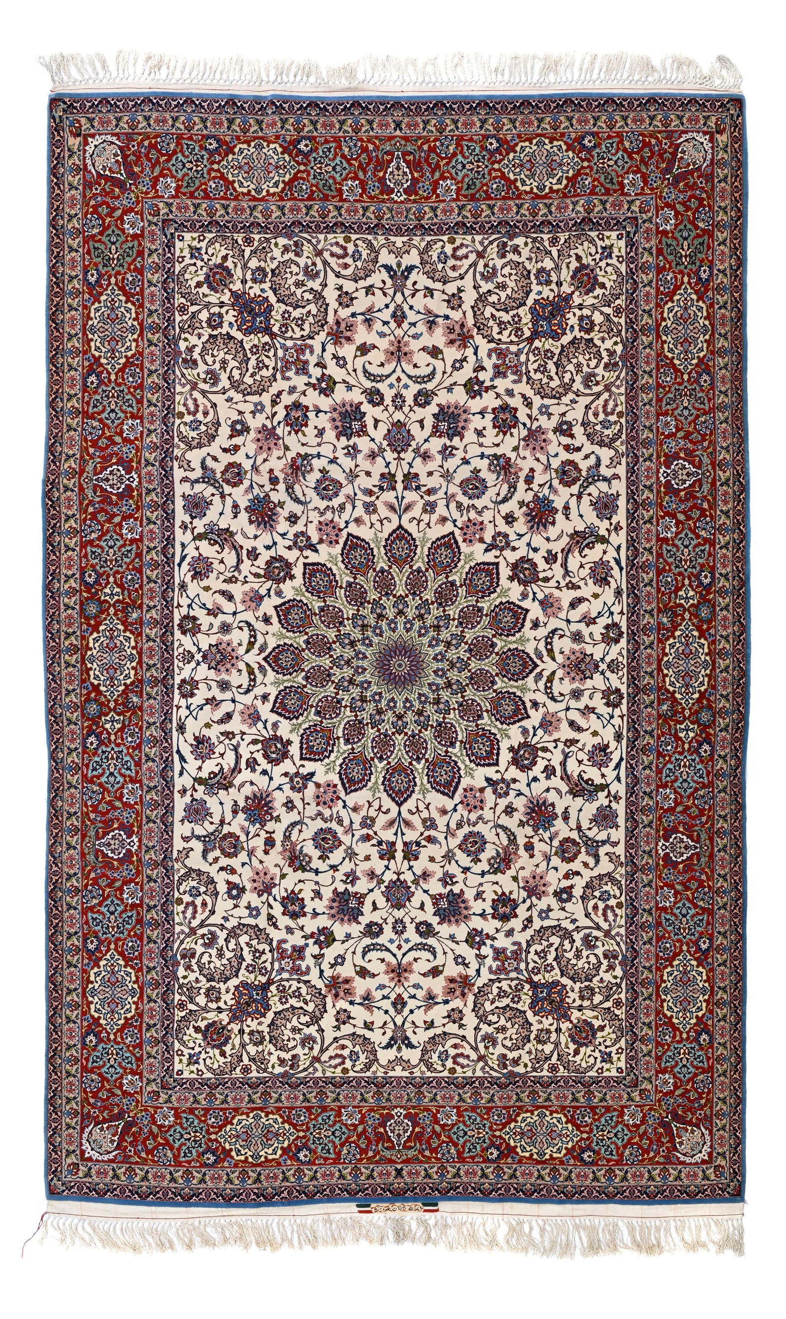 Paire de tapis Ispahan signé Khordazad, Iran, 2ème tiers du XXe s., à médaillon  (1 of 3)