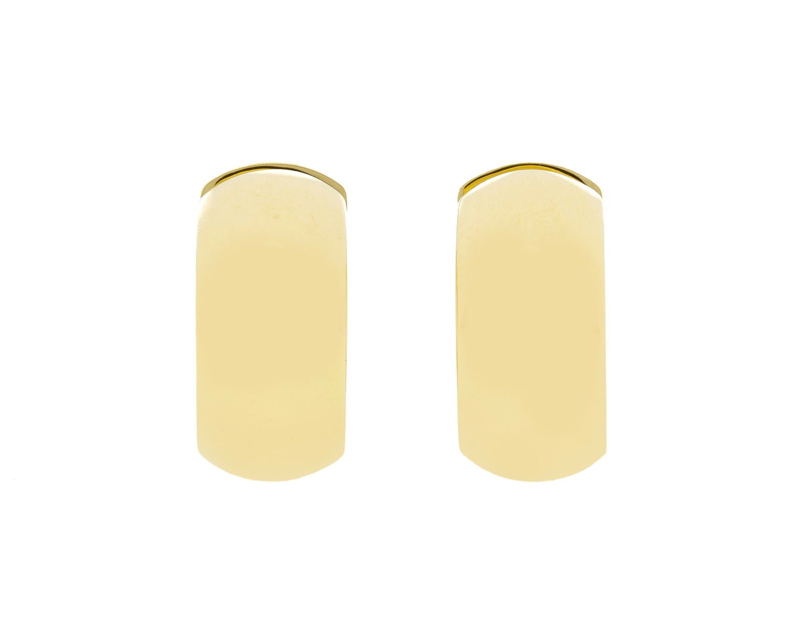 Bucherer, paire de petites créoles or 750, signées, h. 1.5 cm, 7g, pochette: Bucherer, paire de petites créoles or 750, signées, h. 1.5 cm, 7g, pochette Condition Très bon état général.