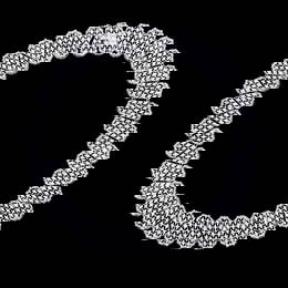 Mario Buccellati, collier or gris 750 froiss&#233; articul&#233; d'une suite d'&#233;l&#233;ments aj