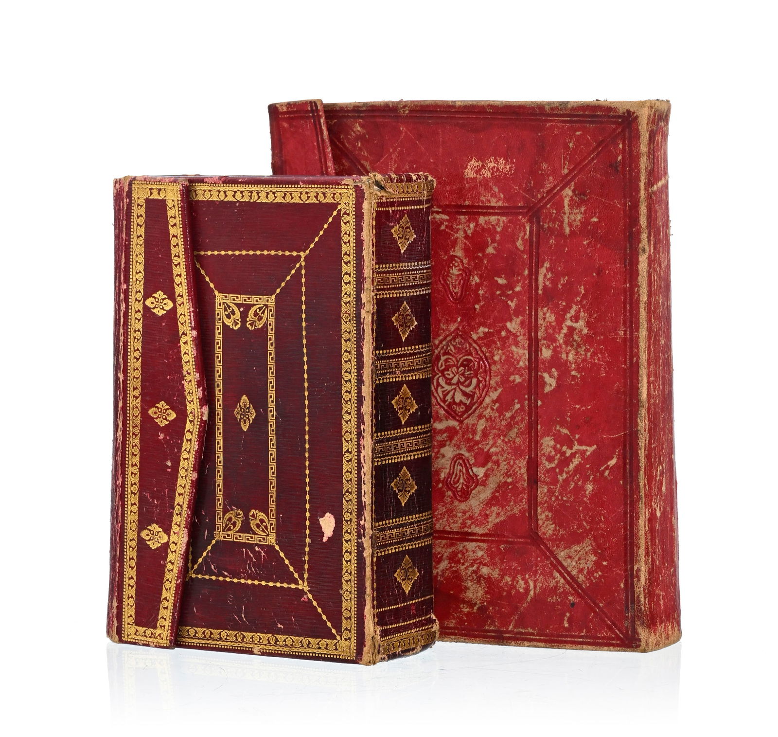 2 ouvrages en arabe, XIXe s., 1 Coran manuscrit sur papier, époque Qajar, reliure en maroquin r (1 of 9)