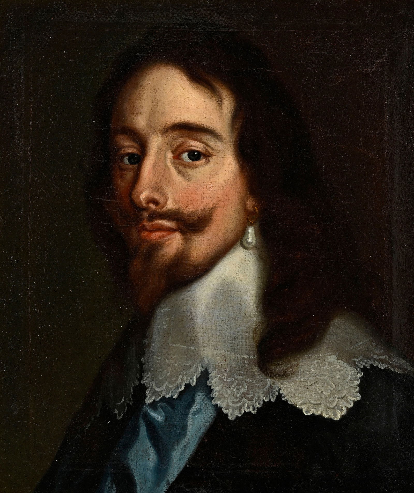 Ecole flamande du XVIIIe s., Portrait du roi Charles Ier d'Angleterre, d'après Van Dyck (1599-1 (1 of 4)