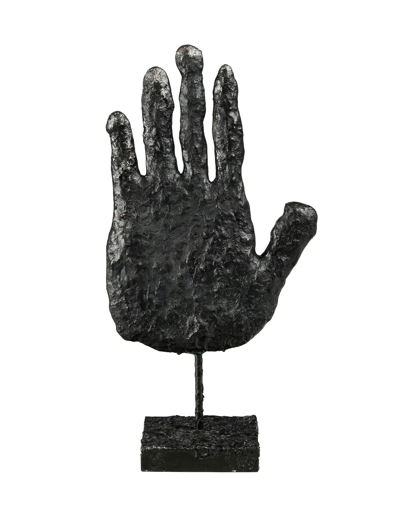 Donald Baechler (1956-2022), "Hand", c. 2003, sculpture en bronze à patine noire, monogramm (1 of 4)