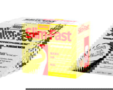 Sylvie Fleury (1961), "SLIM-FAST", 1993, sérigraphie sur bois, signée et numéroté: Sylvie Fleury (1961), "SLIM-FAST", 1993, sérigraphie sur bois, signée et numérotée 110/250, édition Art & Public, 15x18x10 cm