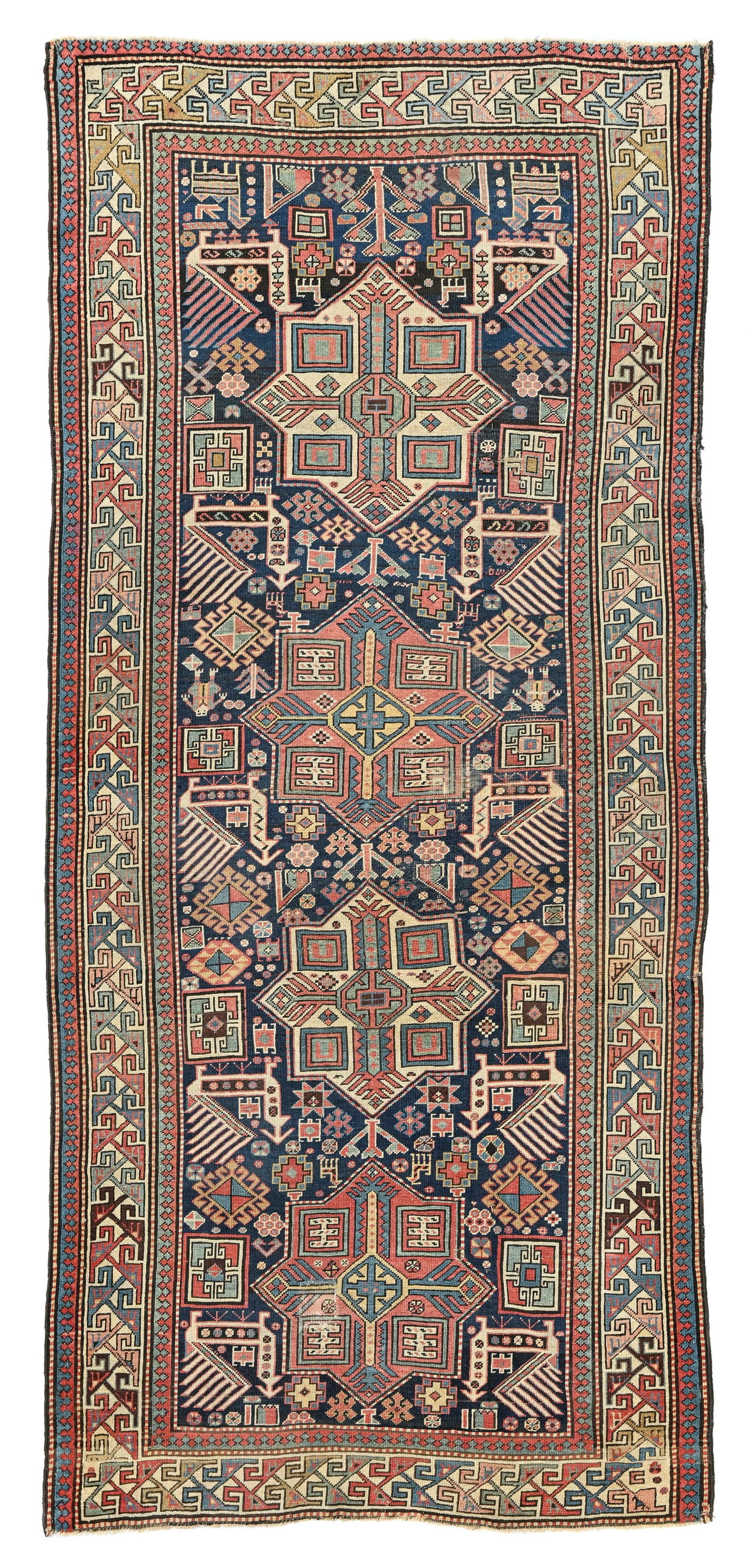 Tapis Shirvan, Caucase, début du XXe s., à quatre médaillons centraux rouges et beige (1 of 1)