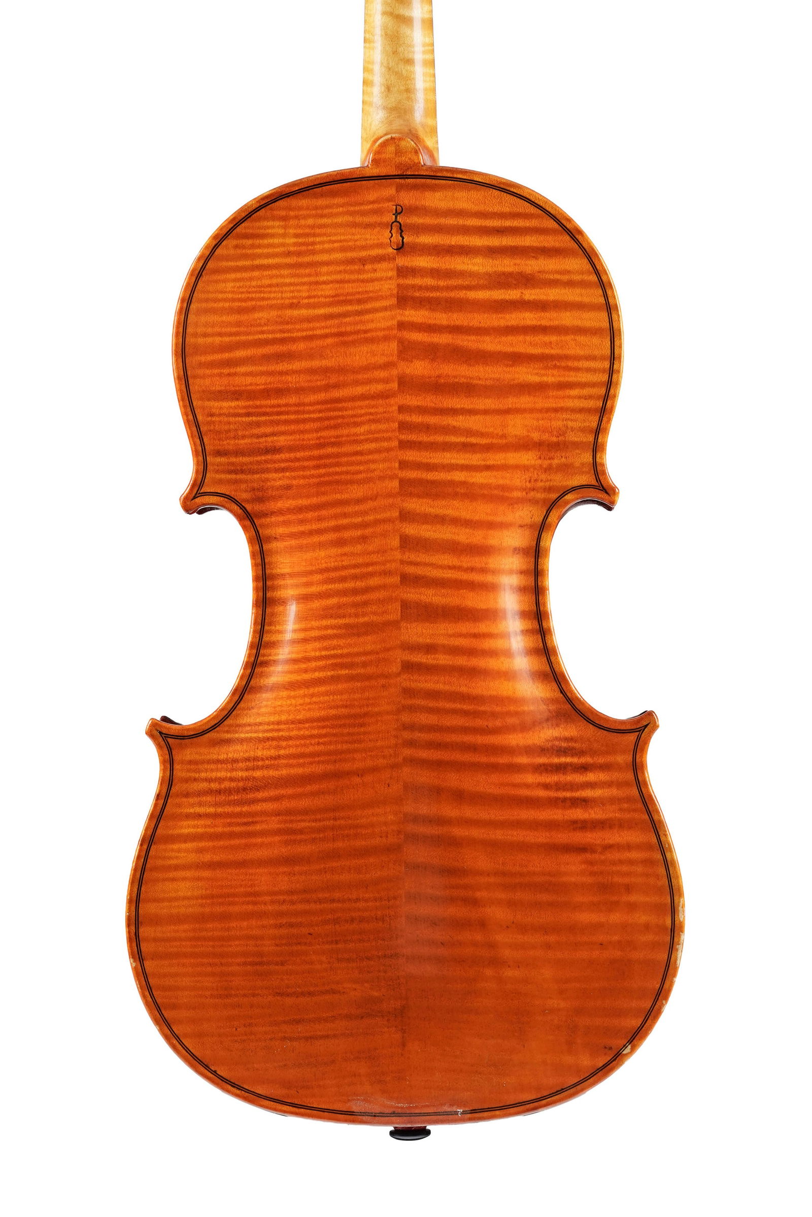 Violon moderne de l'école allemande portant une marque au fer inconnue sous le talon et dans le - 2