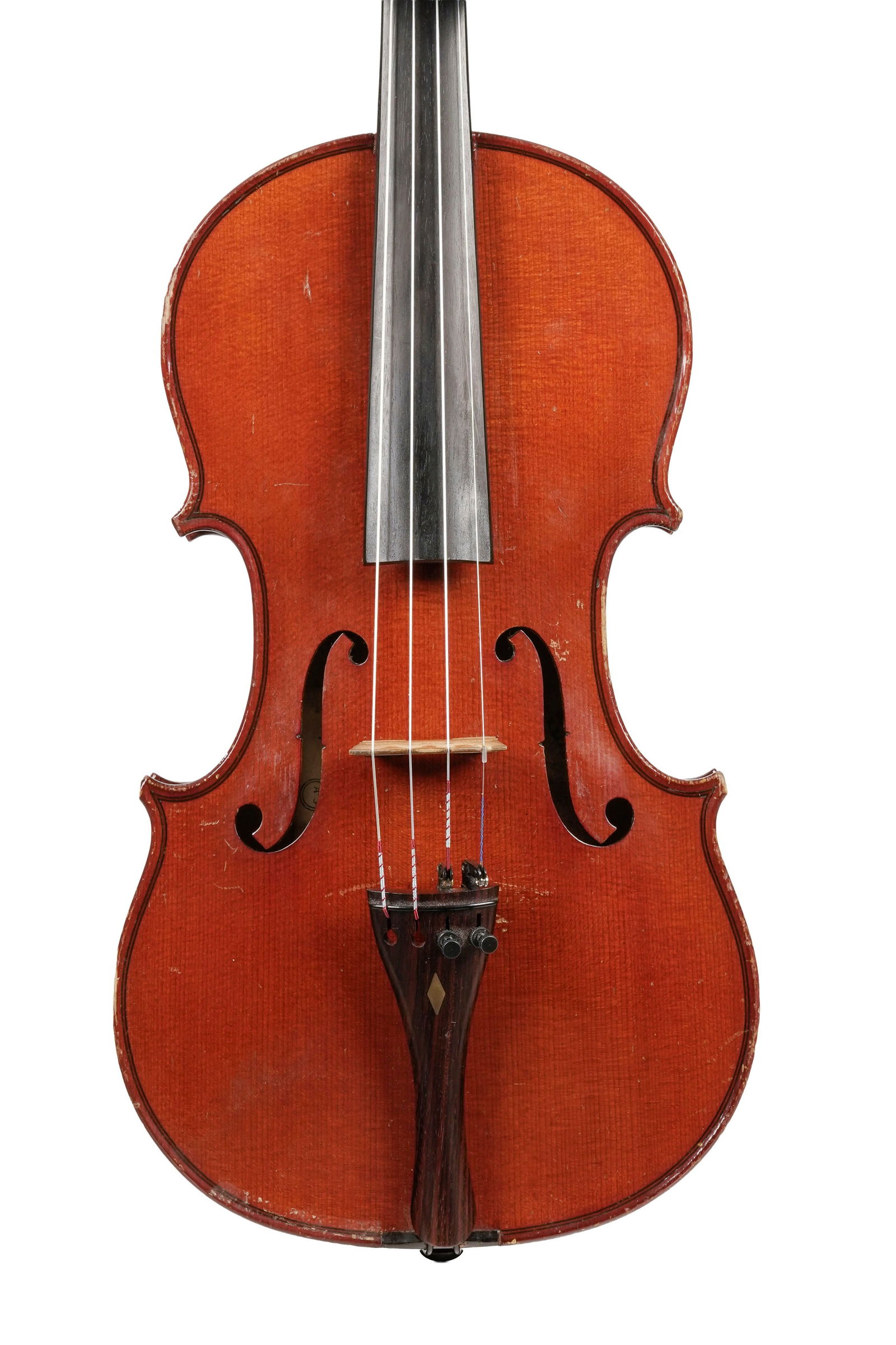 Violon de l'école française, fait à Mirecourt, première moitié du XXe s., p: Violon de l'école française, fait à Mirecourt, première moitié du XXe s., portant une étiquette "Modèle d'après Antonius Stradivarius...", 2e étiquette