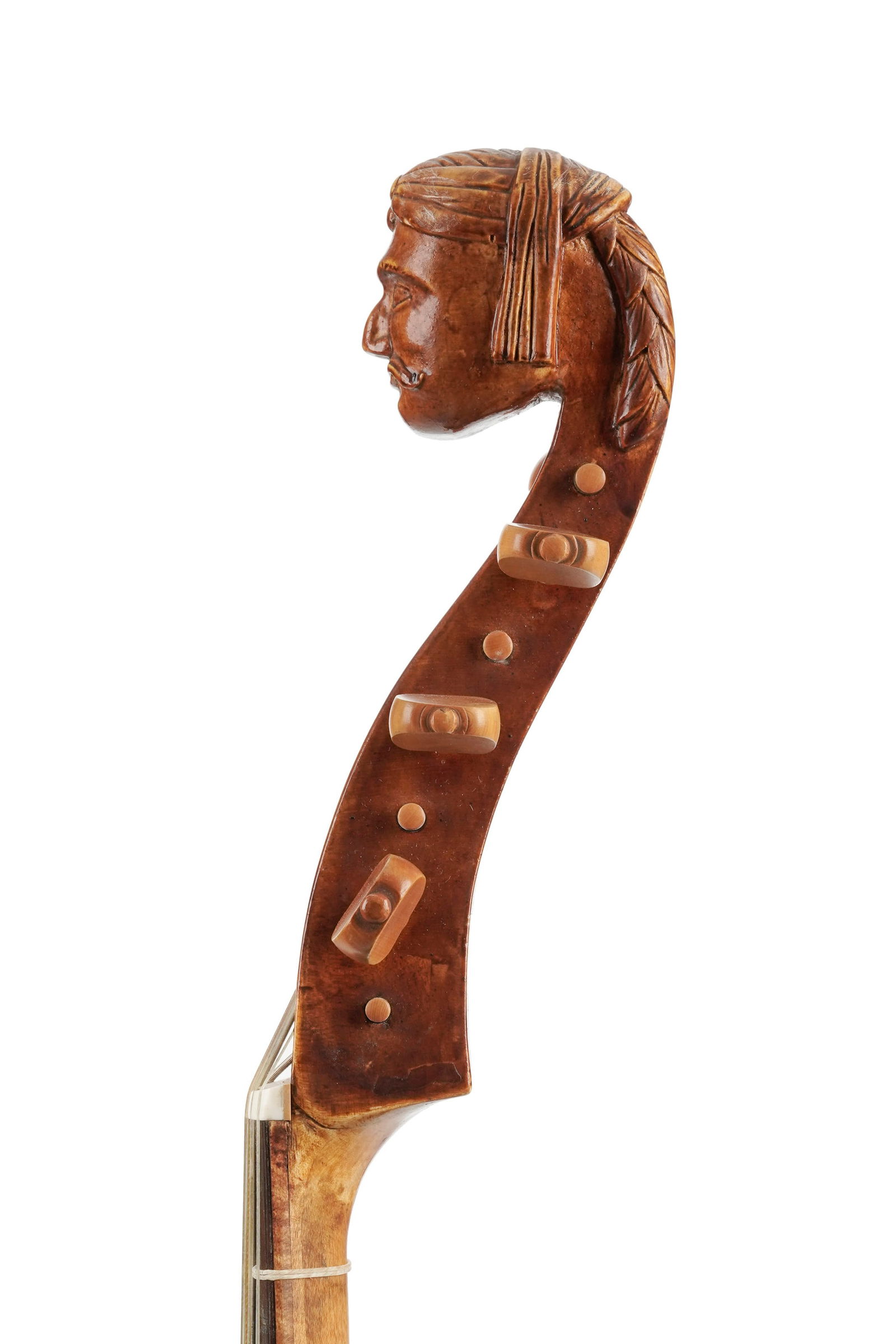 Basse de viole de gambe portant une étiquette de Blaise Lagrange à Genève datée  - 4