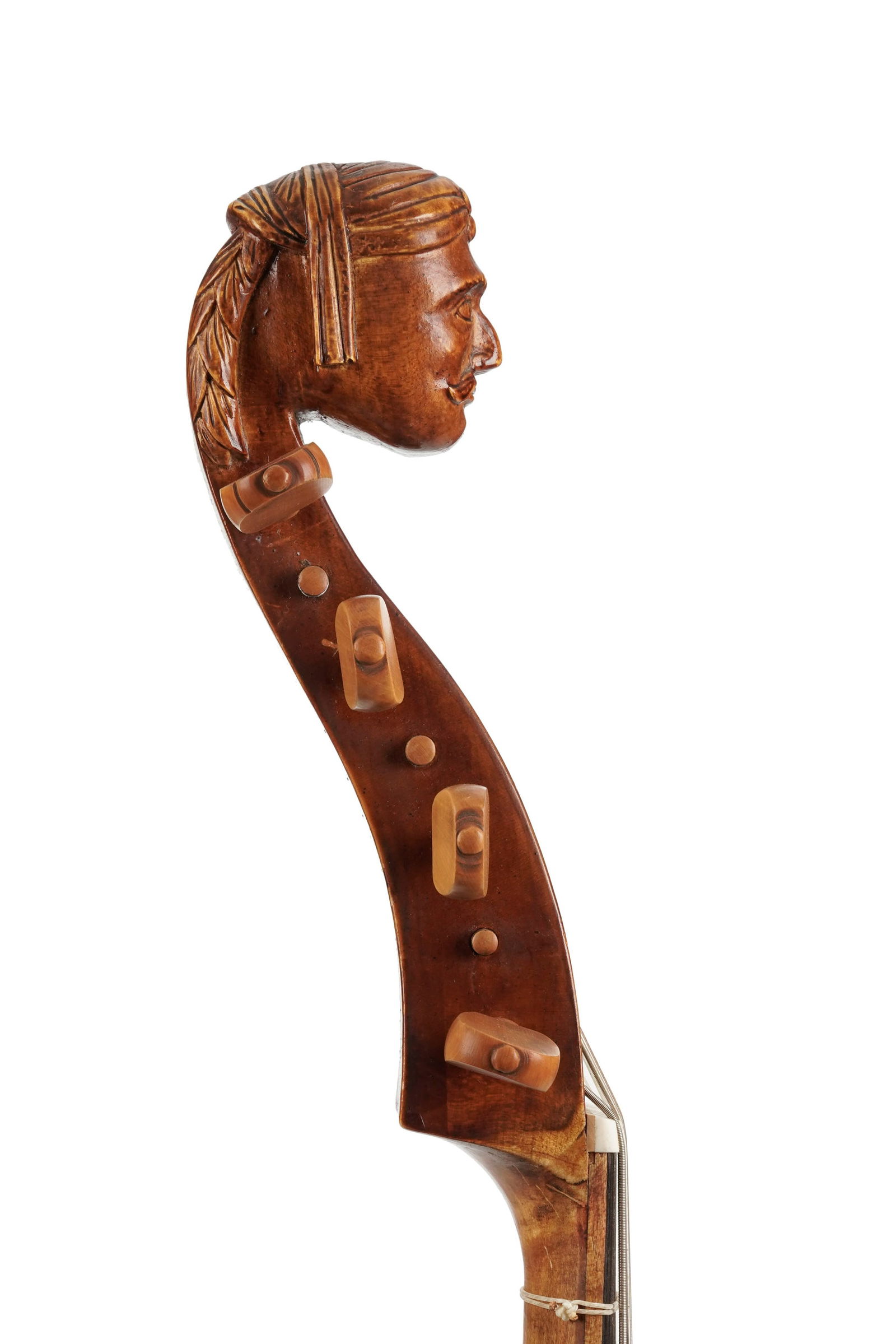 Basse de viole de gambe portant une étiquette de Blaise Lagrange à Genève datée  - 6