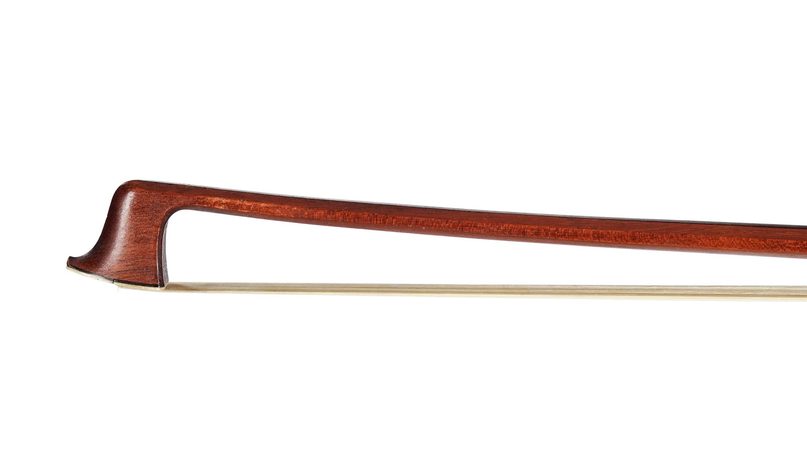 Archet de violon par Louis Morizot frères vers 1945, fabriqué pour la Maison Collin Mé: Archet de violon par Louis Morizot frères vers 1945, fabriqué pour la Maison Collin Mézin dont il porte la marque au fer sur la baguette au-dessus de la hausse. Belle baguette en bois d