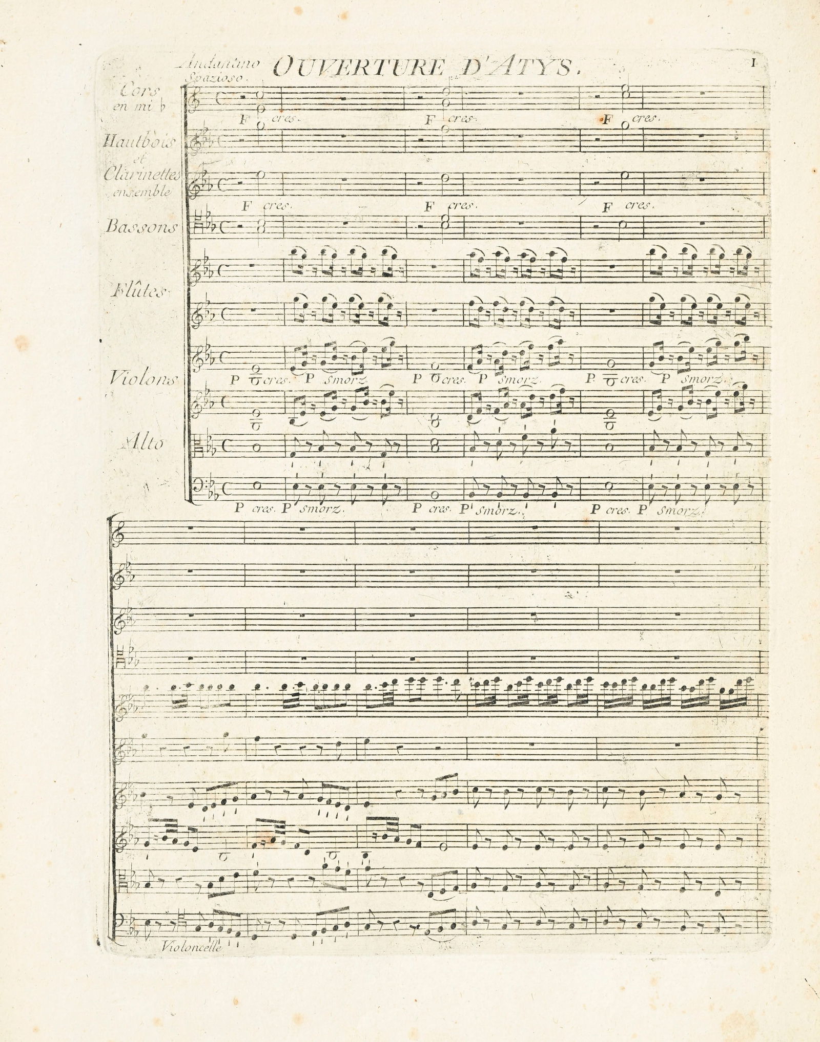 PICCINNI (Niccolo) - QUINAULT. Atys. Tragédie lyrique. Paris, Des Lauriers, \[1792\]. In-folio  - 4