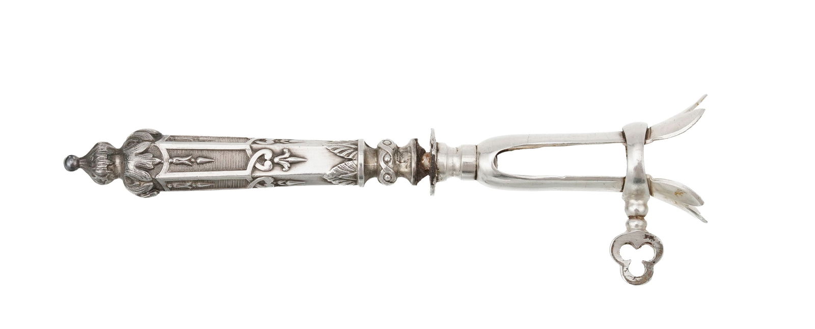 Suite de 12 manches à côtelette en argent et métal argenté, le manche à d&# (1 of 2)