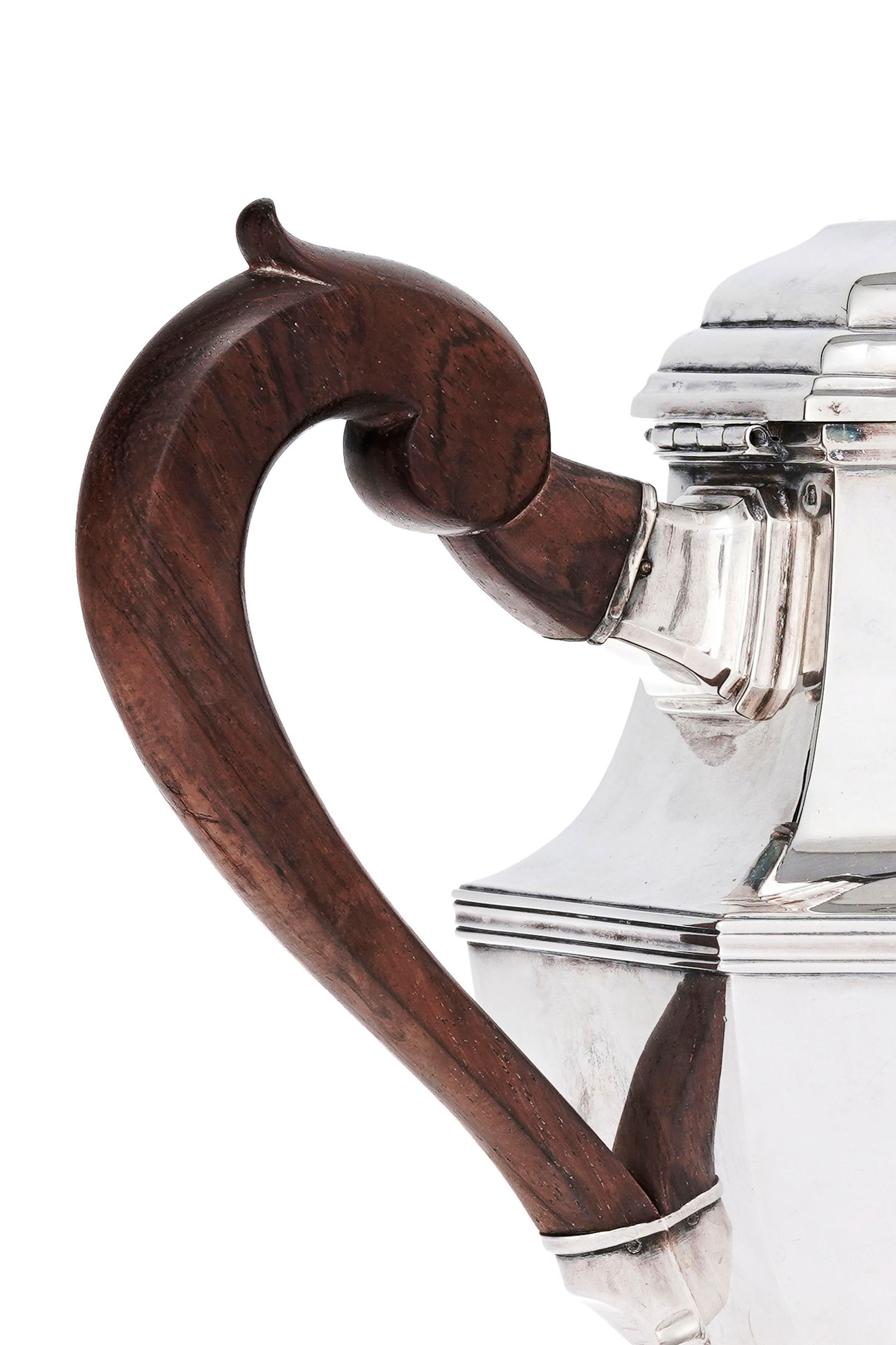 Partie de service à thé et à café style Art Déco en argent Minerve 1er titr - 2