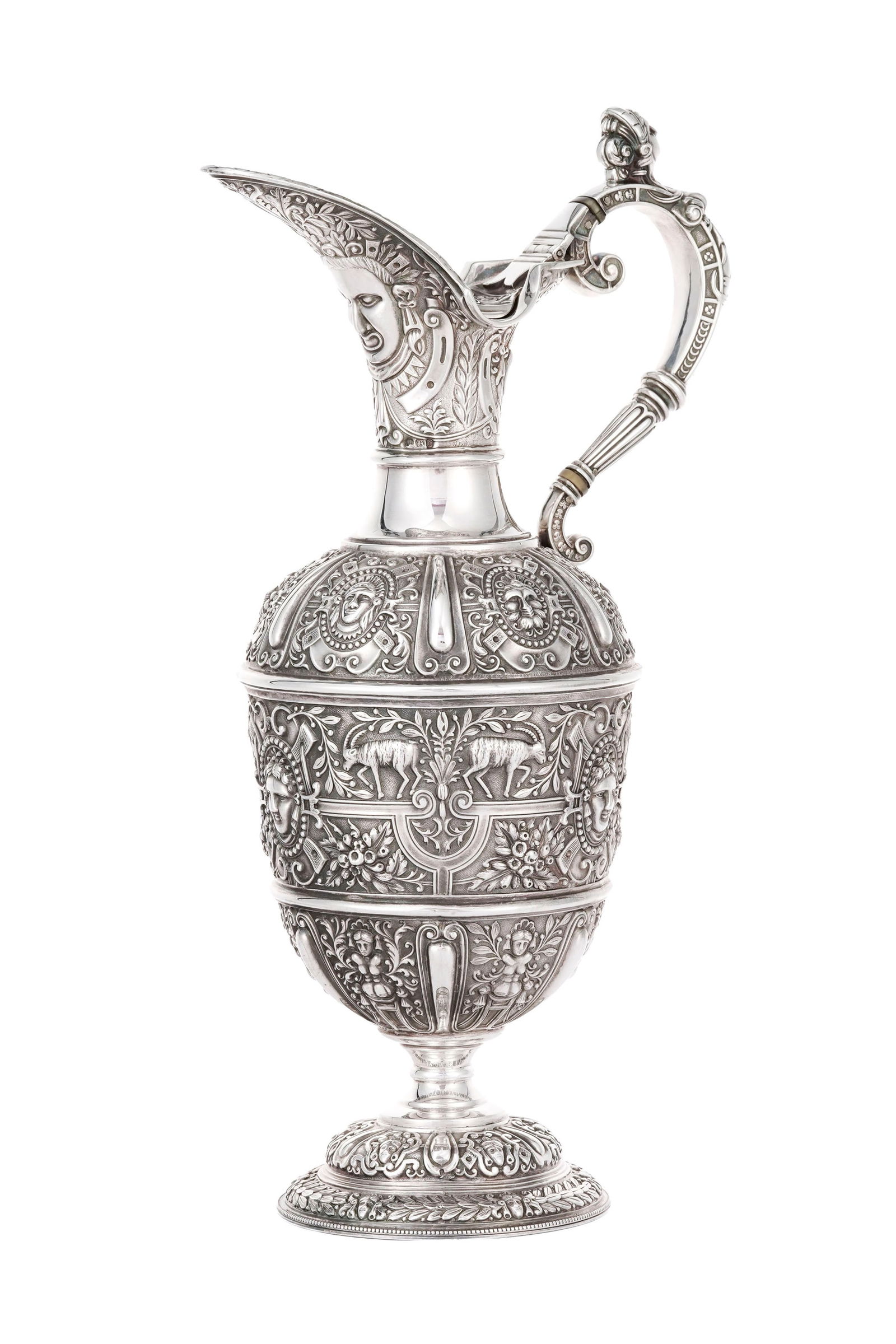 Aiguière historiciste d'époque Victorienne en argent, par James Dixon & Son, Sheffield, 18 (1 of 8)