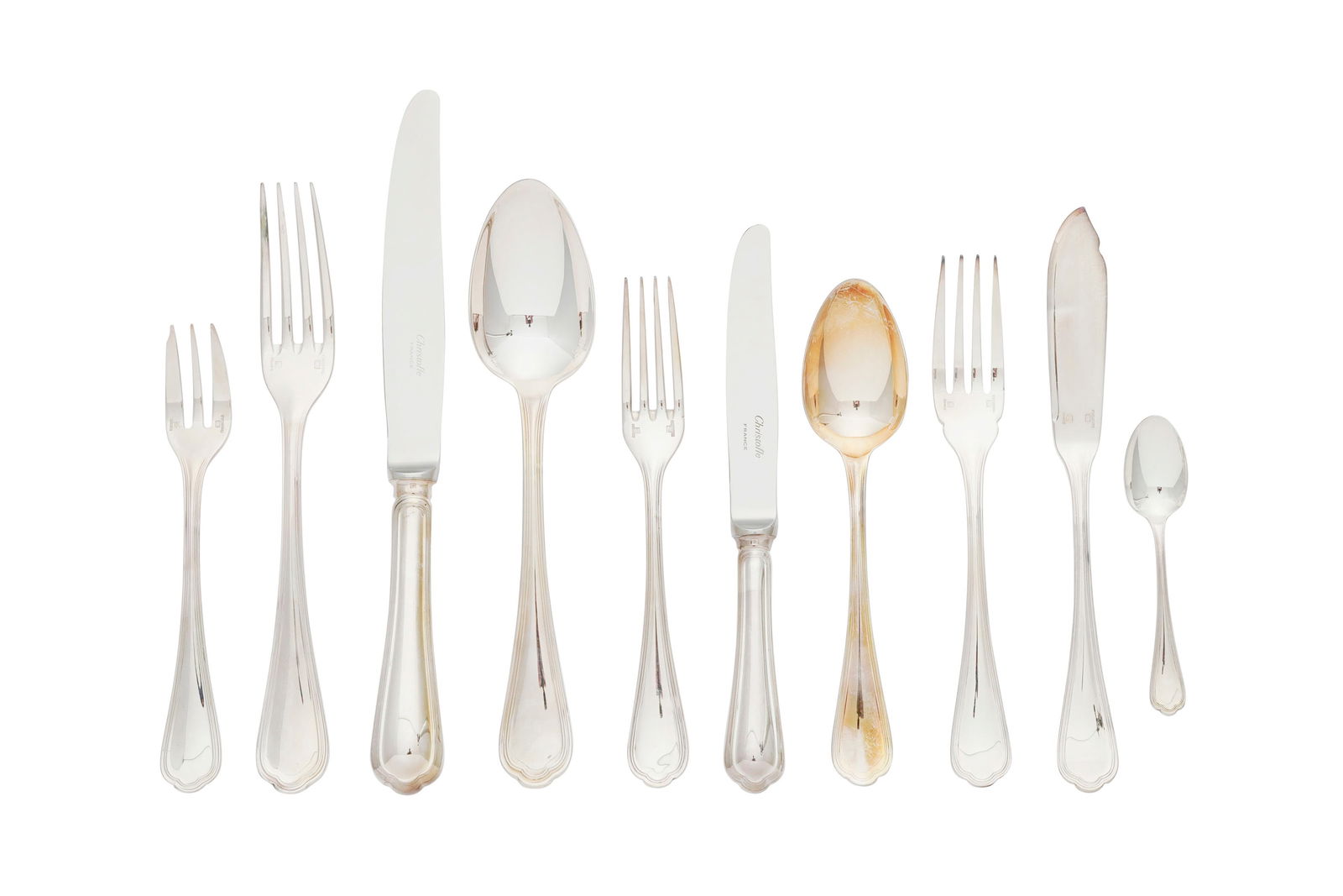 Partie de ménagère en métal argenté Christofle, modèle Spatours, comprenant (1 of 2)