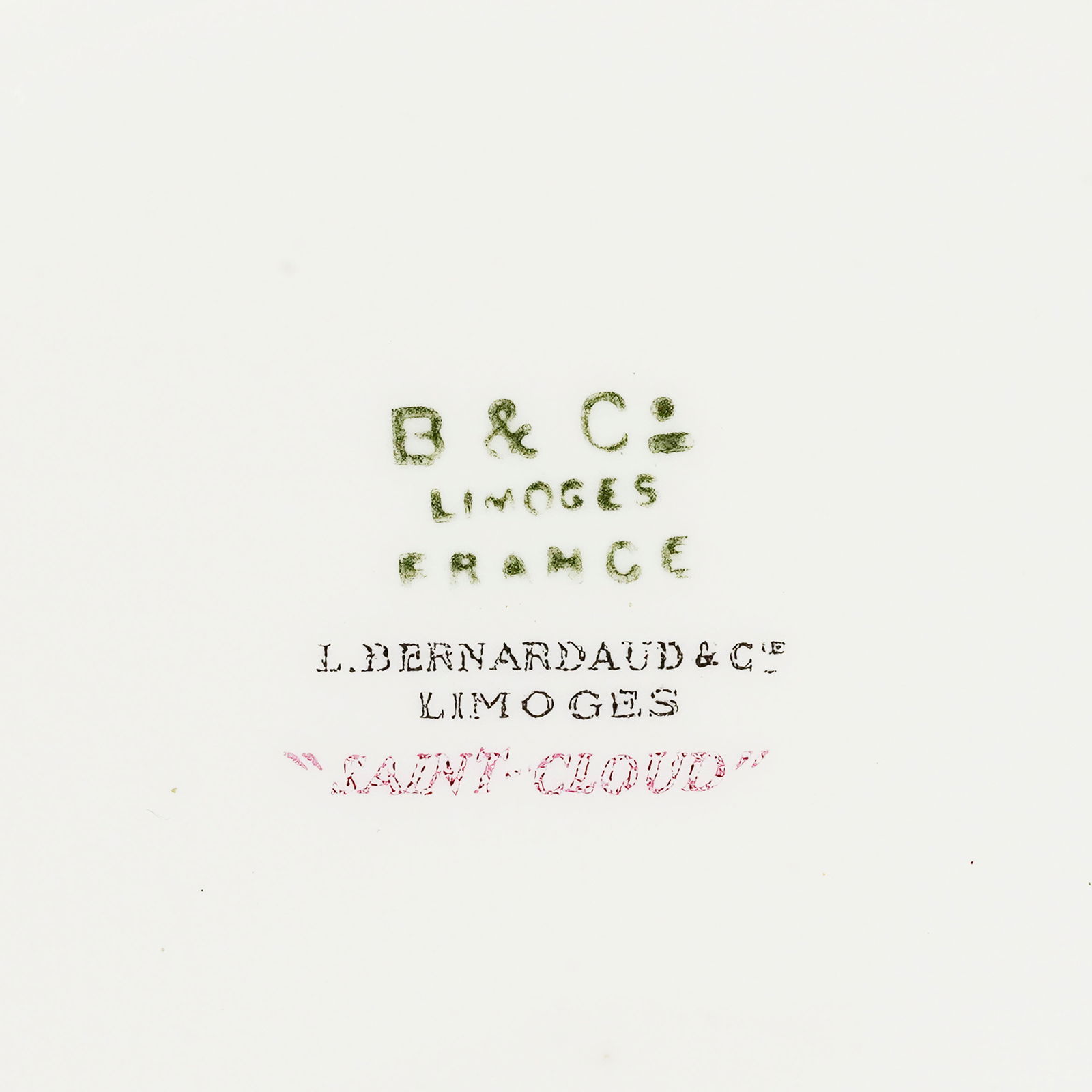 Partie de service en porcelaine de Limoges, Manufacture Bernardaud, modèle Saint-Cloud, compren - 3