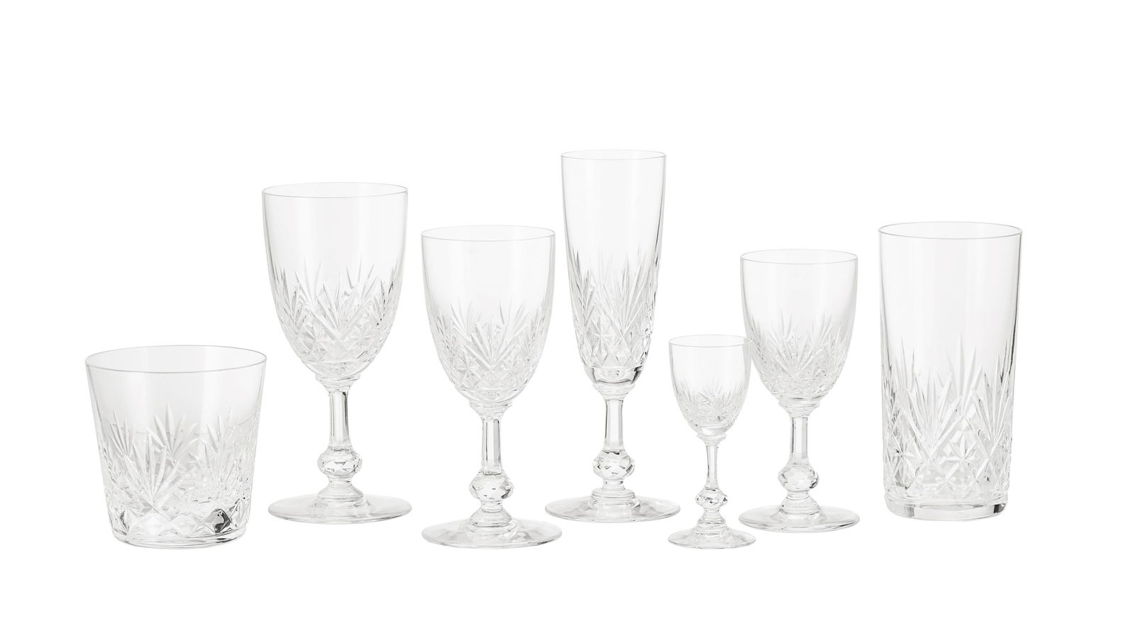 Partie de service Saint-Louis, modèle Massenet, comprenant 39 pièces: 5 flûtes à (1 of 1)