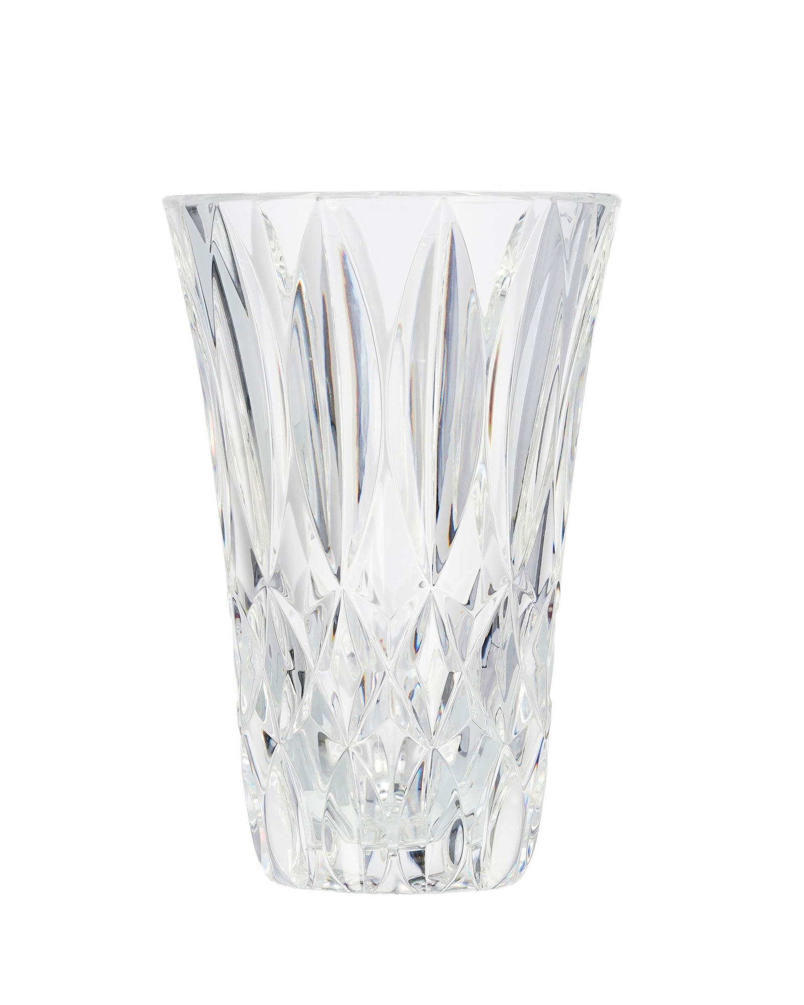 Vase en cristal Saint-Louis, à décor géométrique, h. 25 cm: Vase en cristal Saint-Louis, à décor géométrique, h. 25 cm Condition présence de micro-éclats à la base du vase