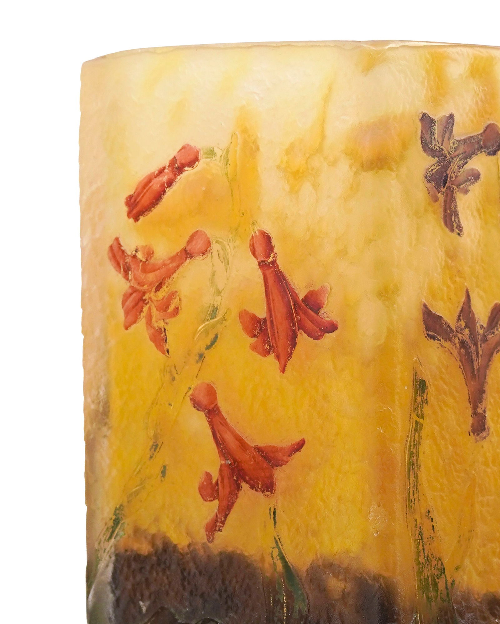 Vase en verre multicouche signé Daum Nancy, à décor dégagé à l'acide d - 4