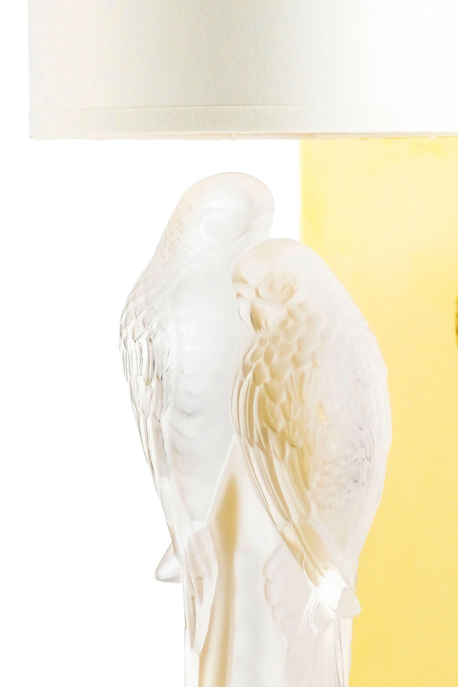 Paire d'appliques Perruches par Pierre-Yves Rochon (né en 1946), maison Lalique, en métal  - 4