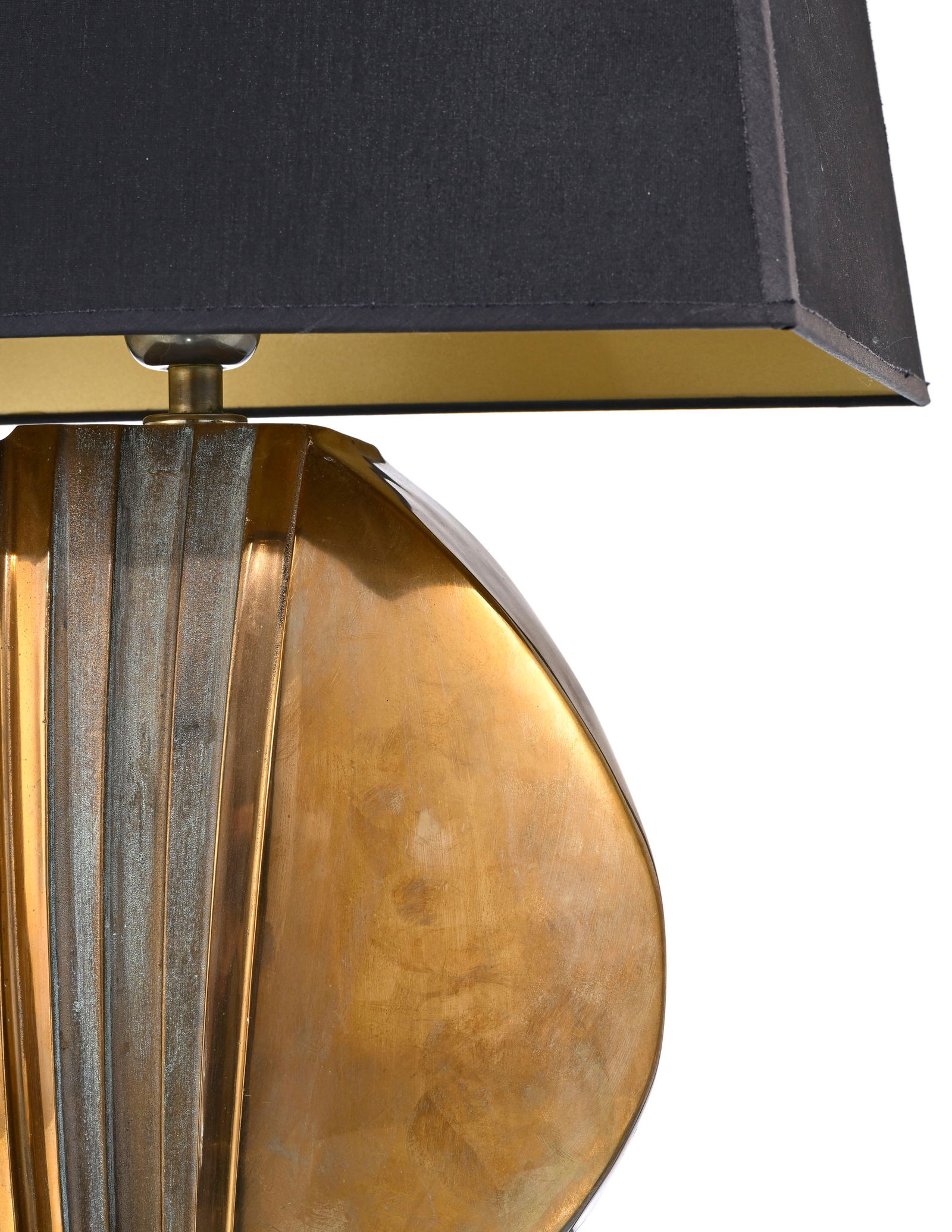 Lampe de salon par Esa Fedrigolli (né en 1950), édition Esart, en bronze à patine dor - 4