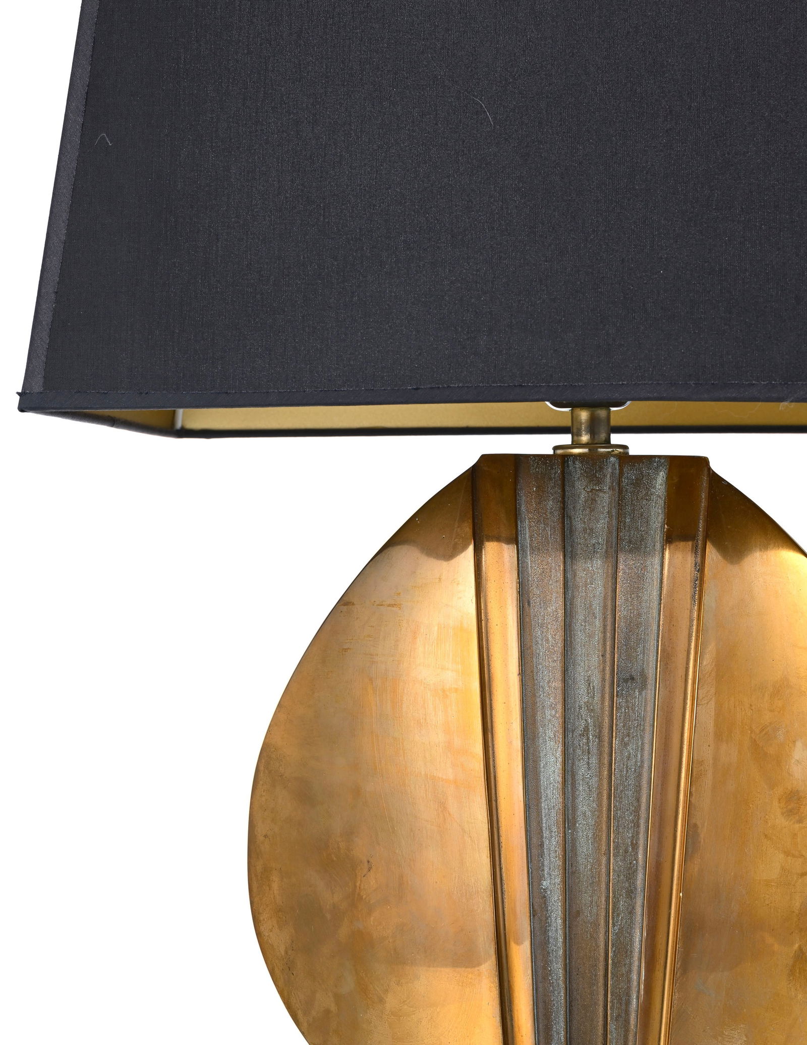 Lampe de salon par Esa Fedrigolli (né en 1950), édition Esart, en bronze à patine dor - 5