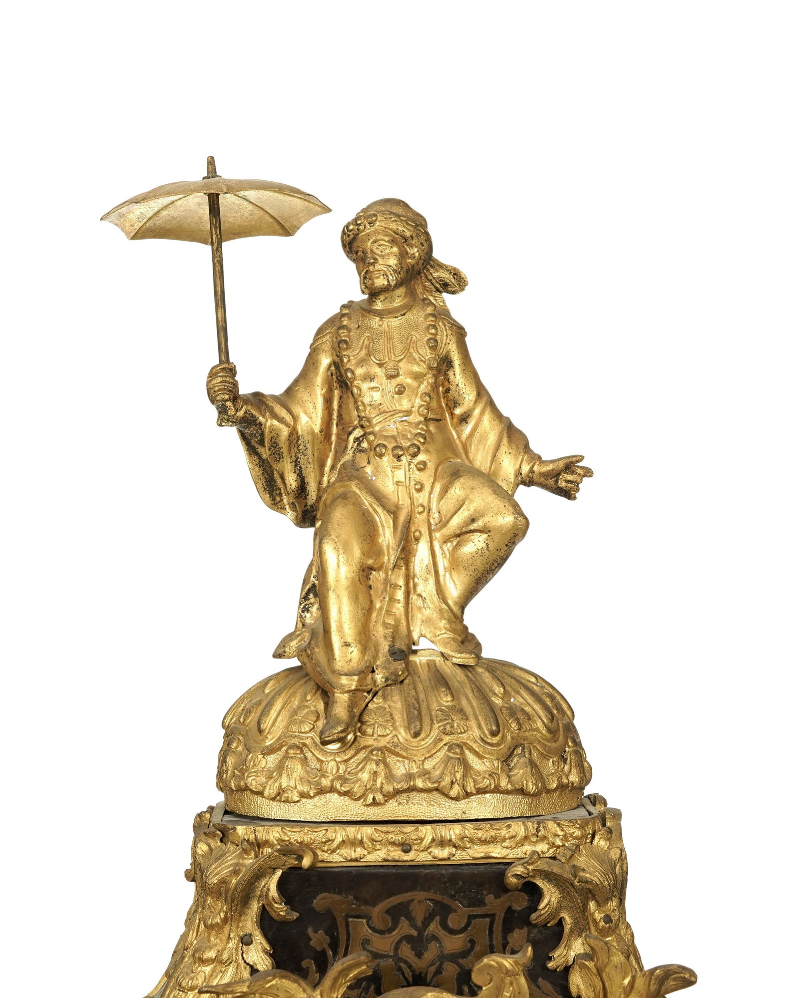 Cartel d'applique d'époque Régence, en marqueterie Boulle d'écaille de tortue et incr - 10