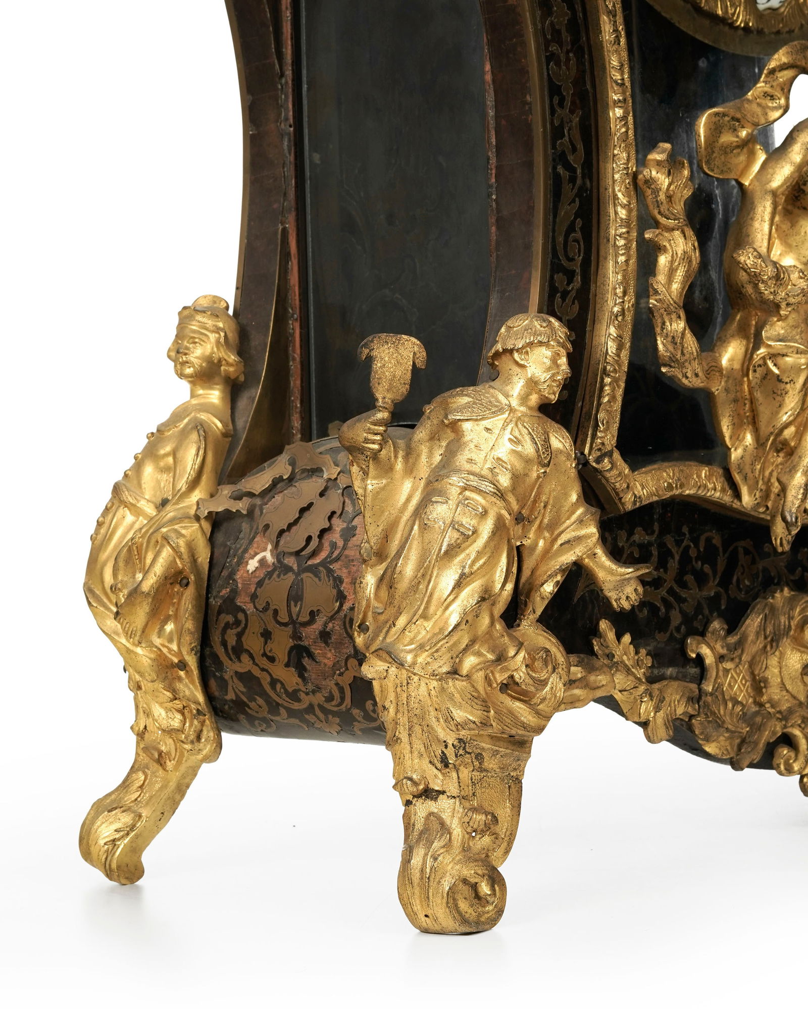 Cartel d'applique d'époque Régence, en marqueterie Boulle d'écaille de tortue et incr - 13